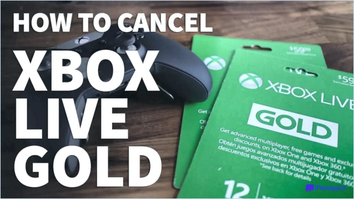 Comment annuler mon abonnement Xbox Live Gold?