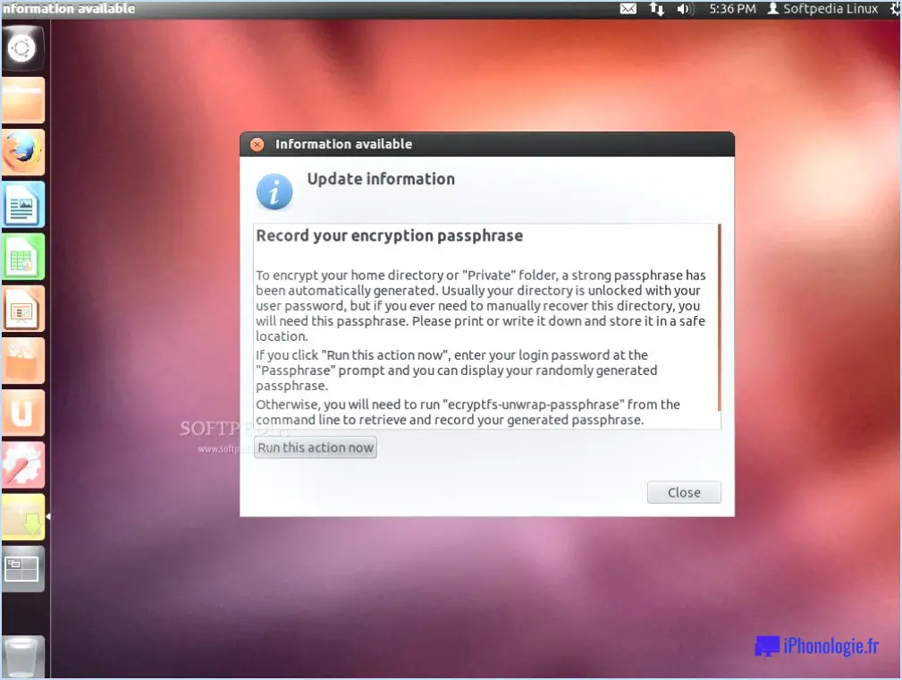 Comment crypter le dossier personnel après l'installation d'ubuntu?