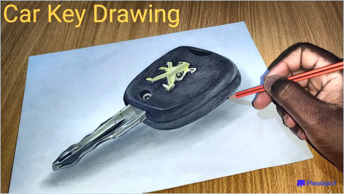 Comment dessiner des clés de voiture?