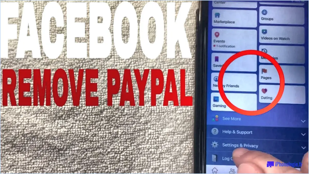 Comment modifier mon compte PayPal sur Facebook?