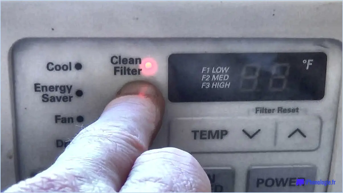Comment réinitialiser le filtre du climatiseur lg?