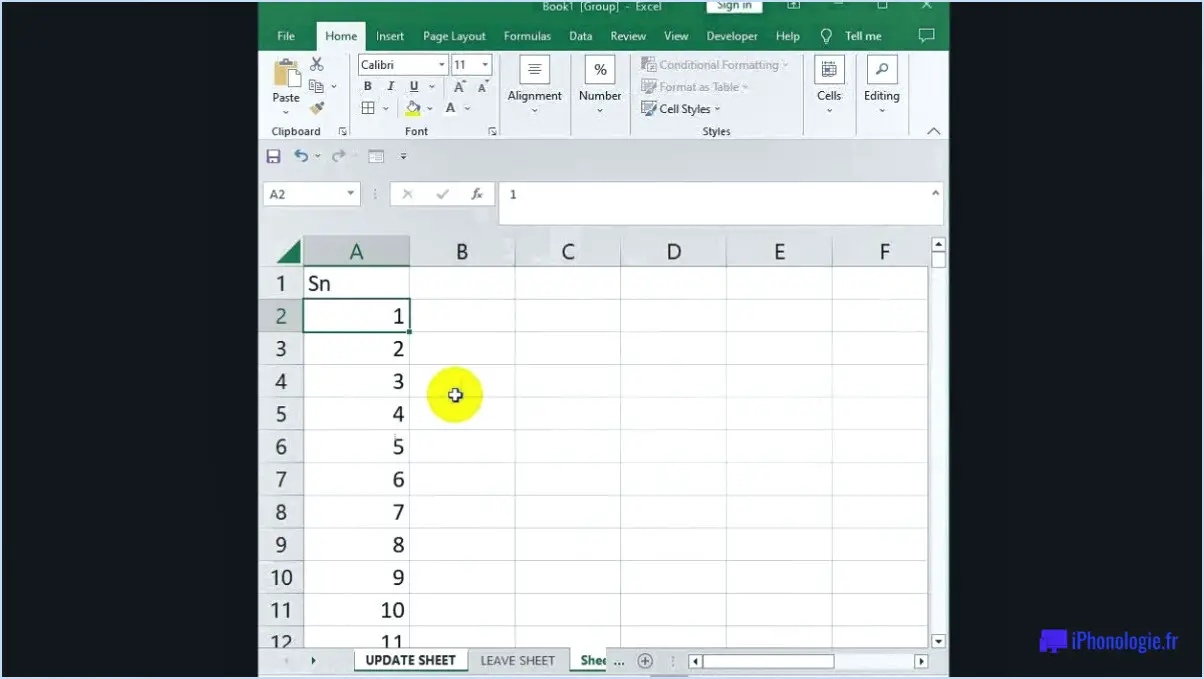 Comment remplir automatiquement les champs dans Excel sans les faire glisser?