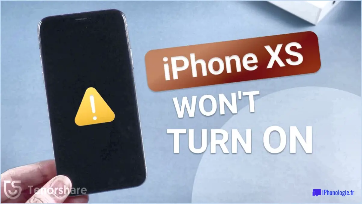 Comment réparer un iphone xs ou xs max qui ne s'allume pas?