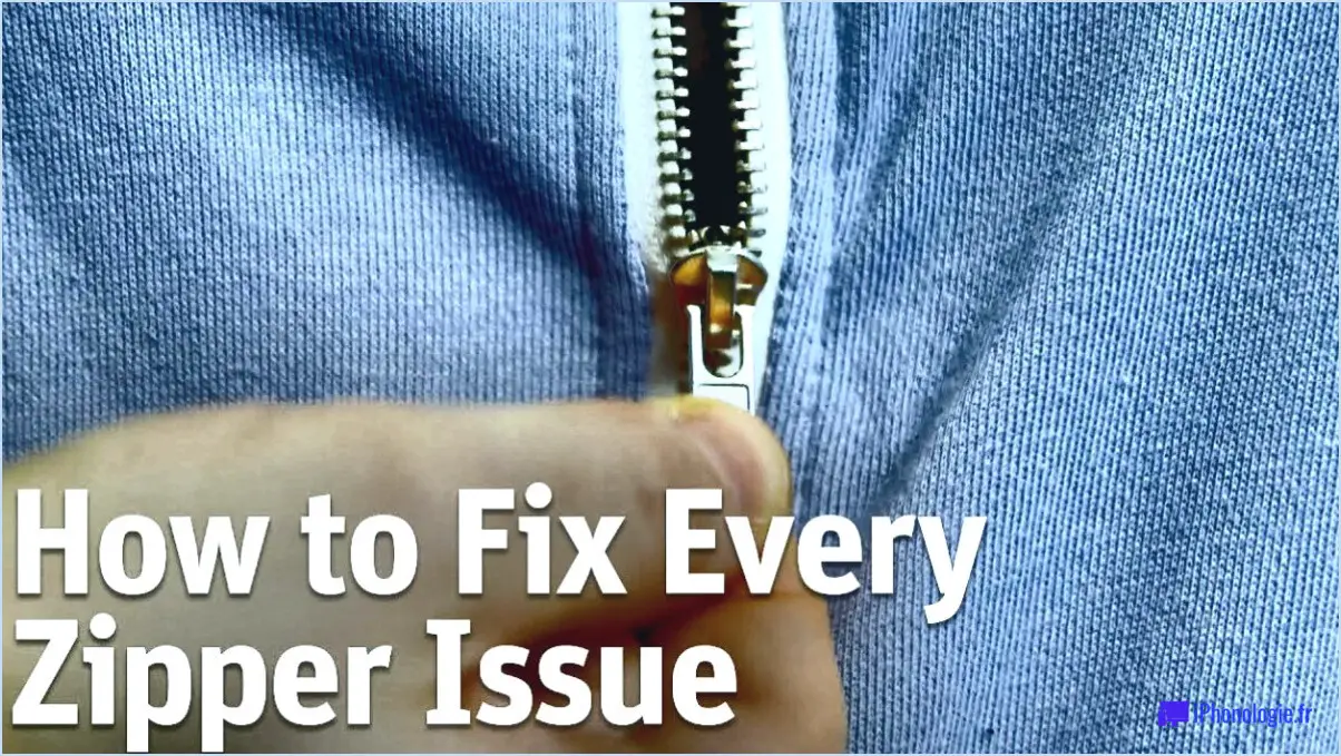 Comment réparer un zip?