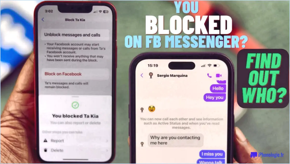 Comment savoir si quelqu'un vous a bloqué sur facebook messenger?