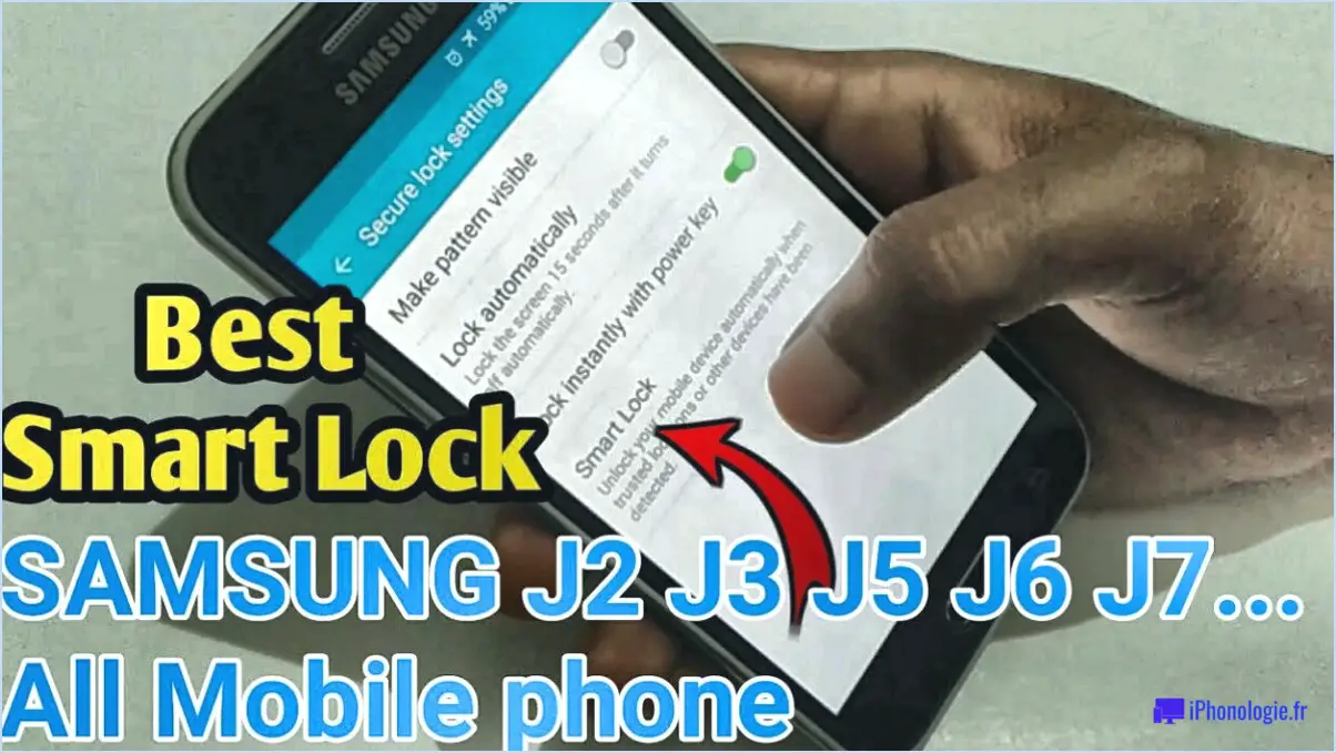 Comment supprimer google smart lock sur samsung j5?