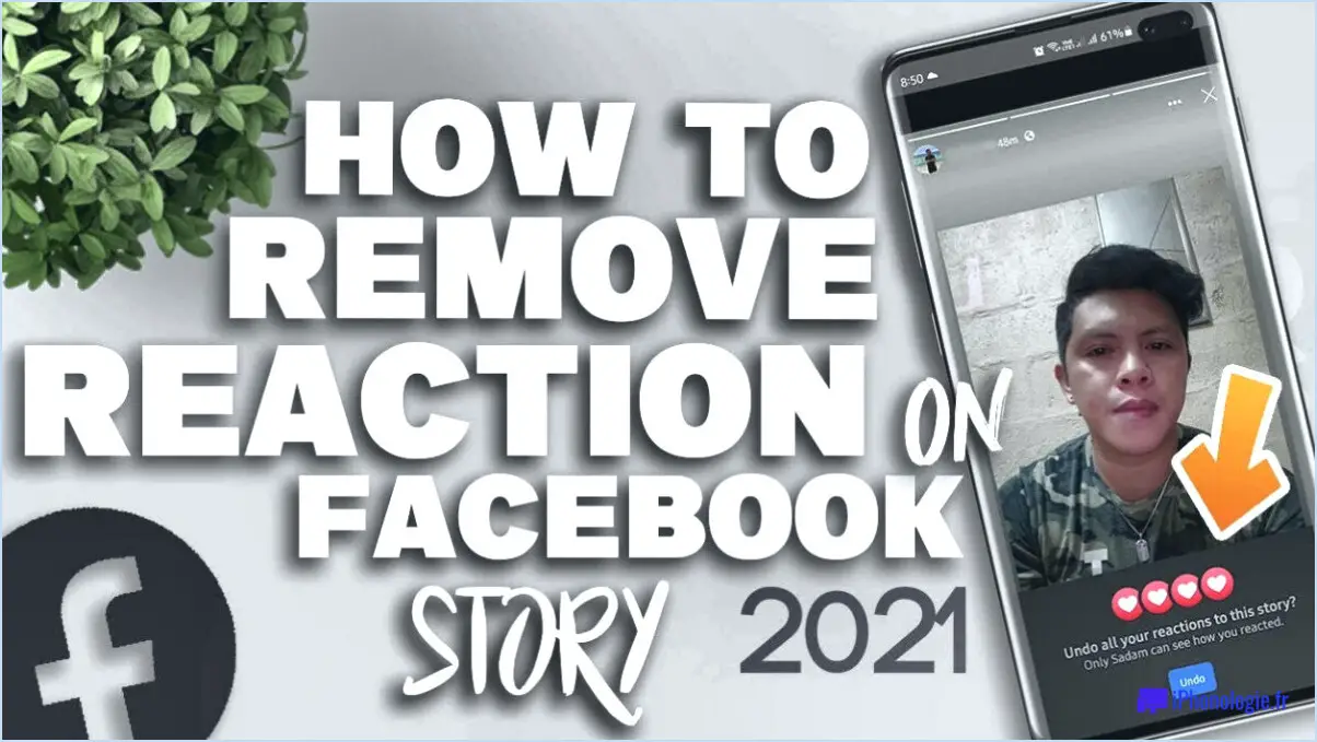 Comment supprimer une réaction sur facebook messenger?