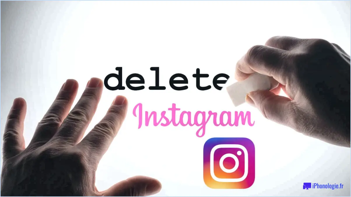 Le compte Instagram est-il supprimé immédiatement?