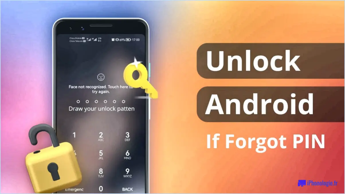 Mot de passe oublié pour le verrouillage de l'écran d'Android?
