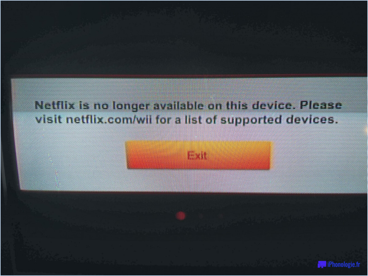 Pourquoi Netflix n'est-il plus disponible sur la Wii?