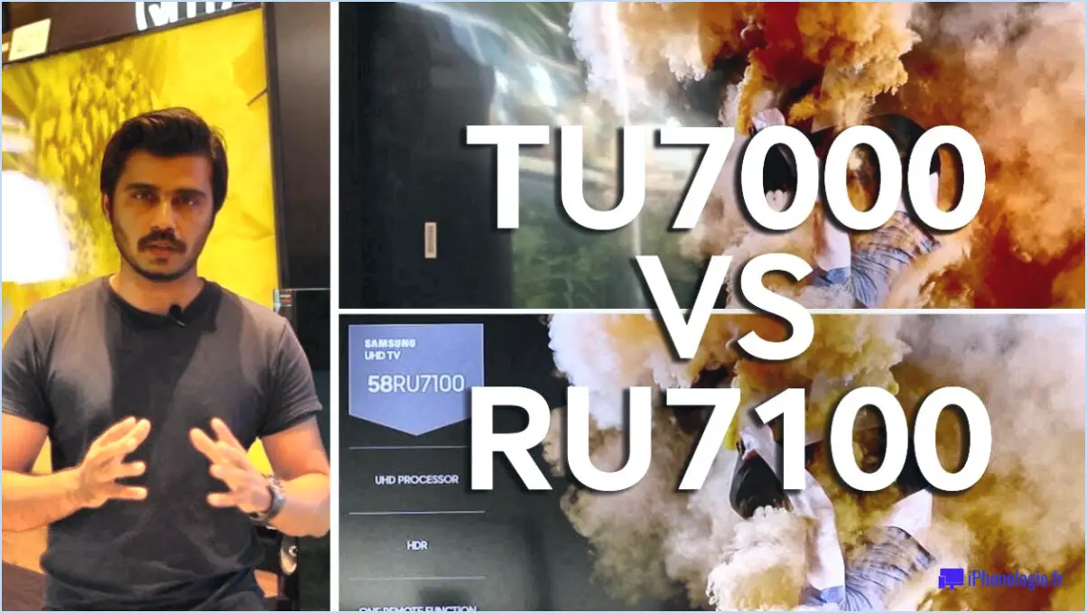 Quelle est la différence entre un téléviseur samsung ru et tu?