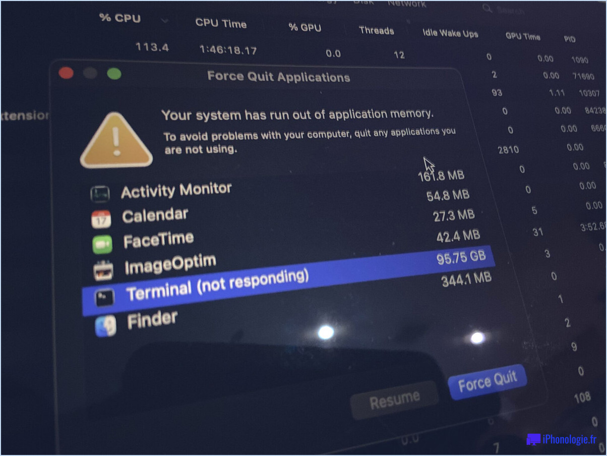How to fix the Mac error that says Your system has run out of application memory
