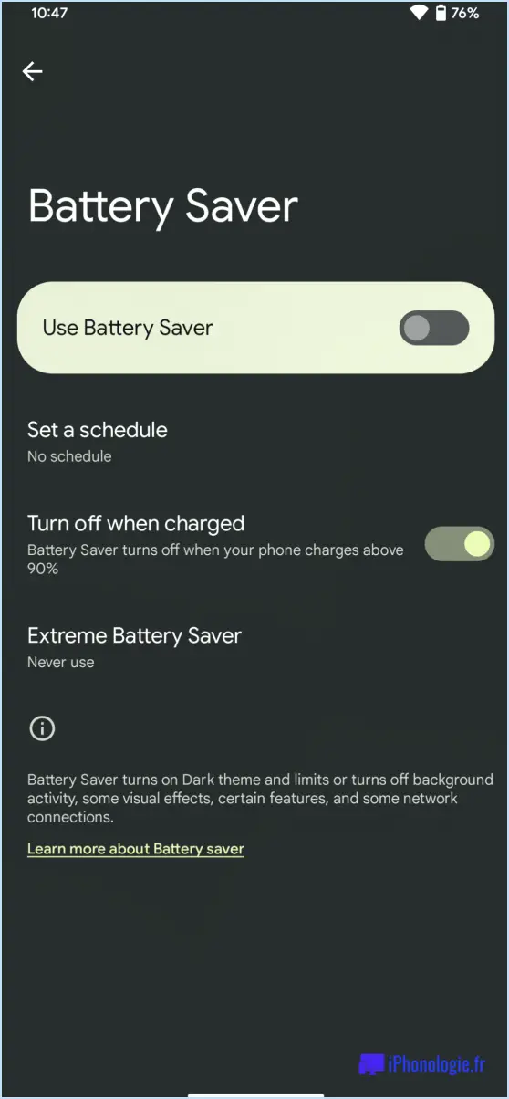 Comment désactiver la notification de la batterie sous Android?
