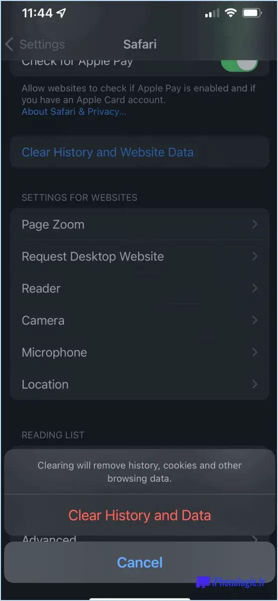 Comment réinitialiser safari aux paramètres par défaut sur mac et iphone?