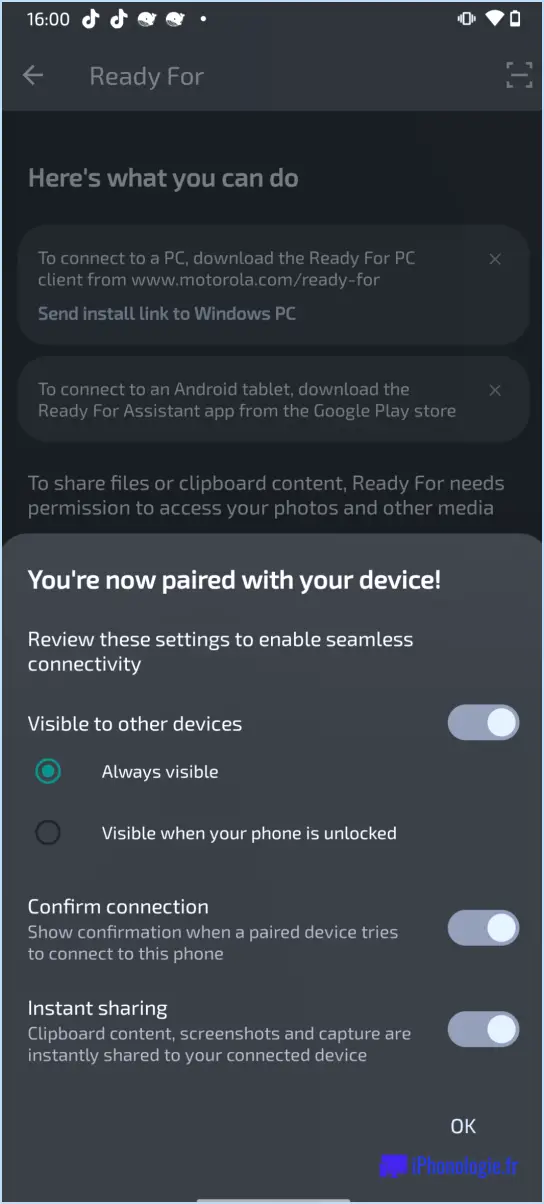 Comment relier un téléphone android à windows 11?