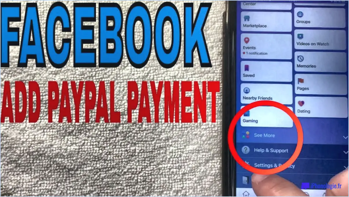 PayPal est-il lié à Facebook?