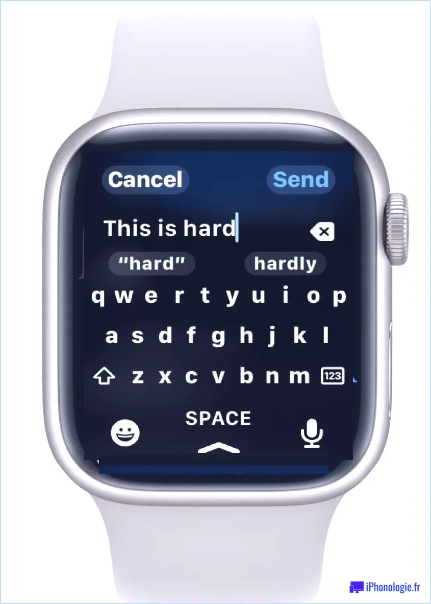 Utilisez le clavier Apple Watch