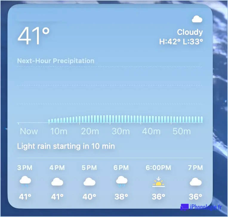 WeatherWidget sur Mac montre la météo, mais peut également rarement consommer trop de processeur