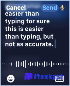 Comment utiliser la fonction de dictée de discours pour texte pour taper sur Apple Watch