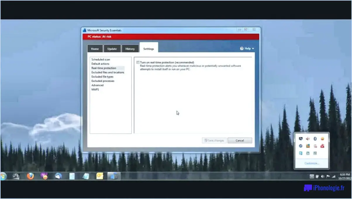 Comment désactiver microsoft security essentials dans windows 7?