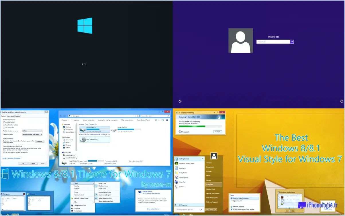 Comment obtenir le menu de démarrage de Windows 8 sans utiliser d'outils tiers?