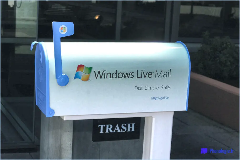 Comment remettre en ligne mon Windows Live Mail?