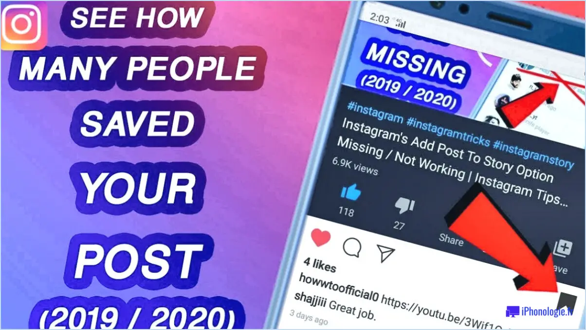 Comment voir si les gens ont sauvegardé votre post sur instagram?