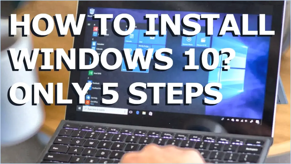 5 façons d'installer windows 10?