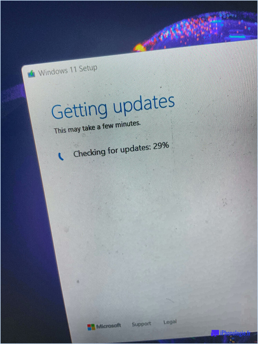 Combien de temps doit durer la vérification des mises à jour sous windows 10?