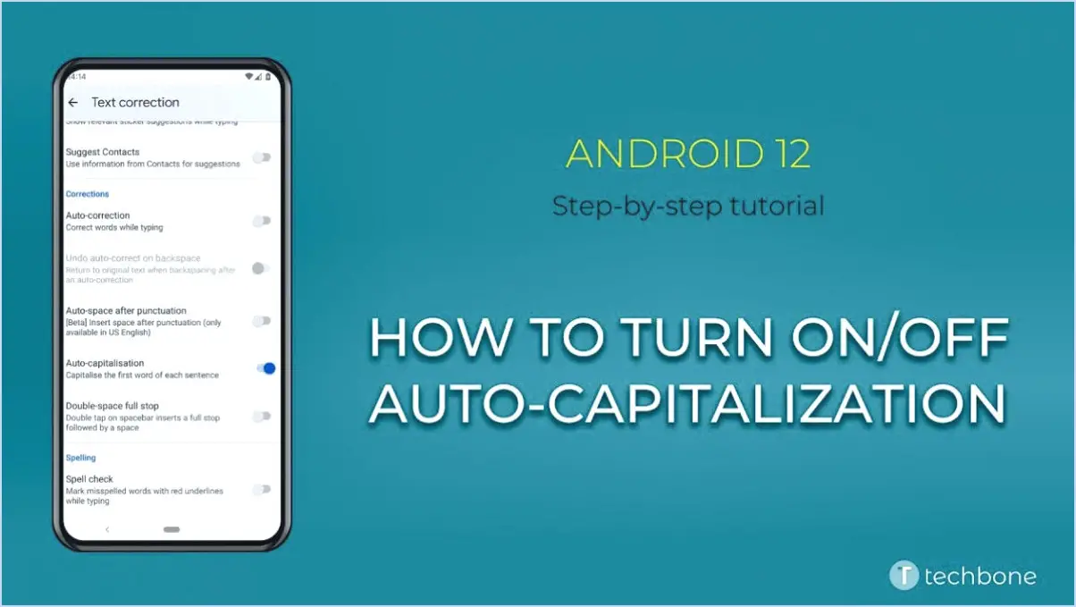 Comment activer la capitalisation automatique sur android?