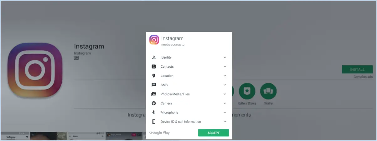 Comment activer l'accès à la caméra sur instagram windows 10?