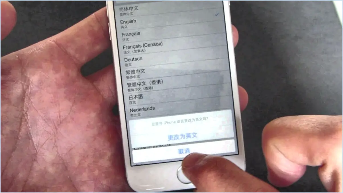 Comment changer la langue de l'iphone de chinois à anglais?