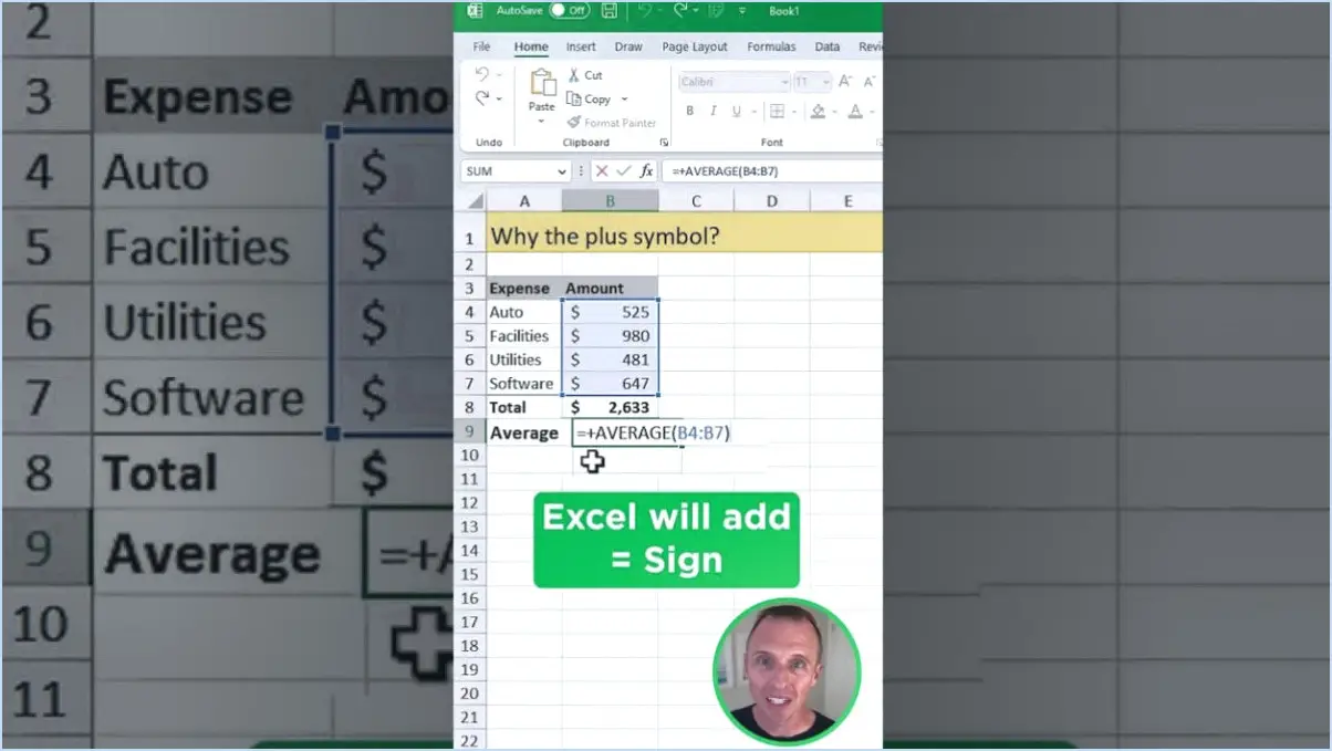 Comment créer une formule dans Excel?