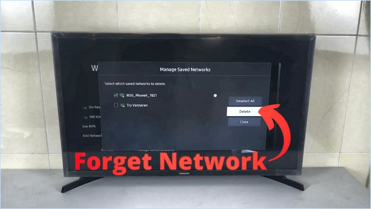 Comment déconnecter le wifi de la tv samsung?