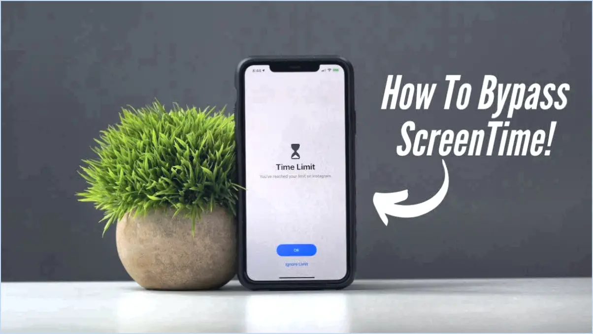 Comment dépasser le temps d'écran sur l'iphone?
