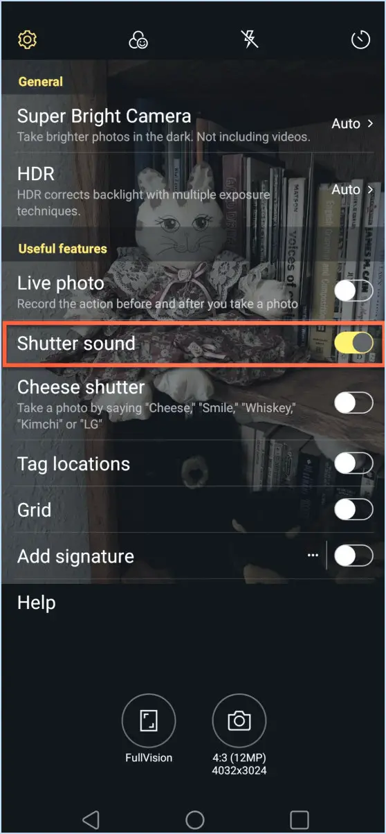 Comment désactiver le son de l'appareil photo sur Android?