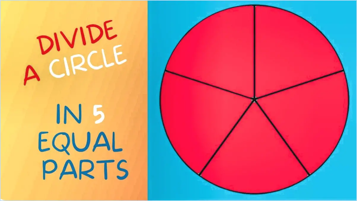Comment diviser un cercle en 5 parties égales illustrator?