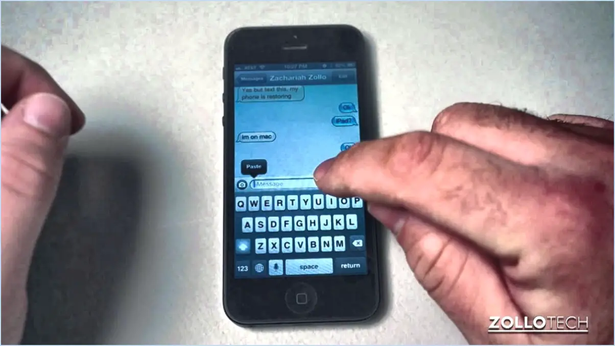 Comment envoyer des SMS sur l'iphone 5s?