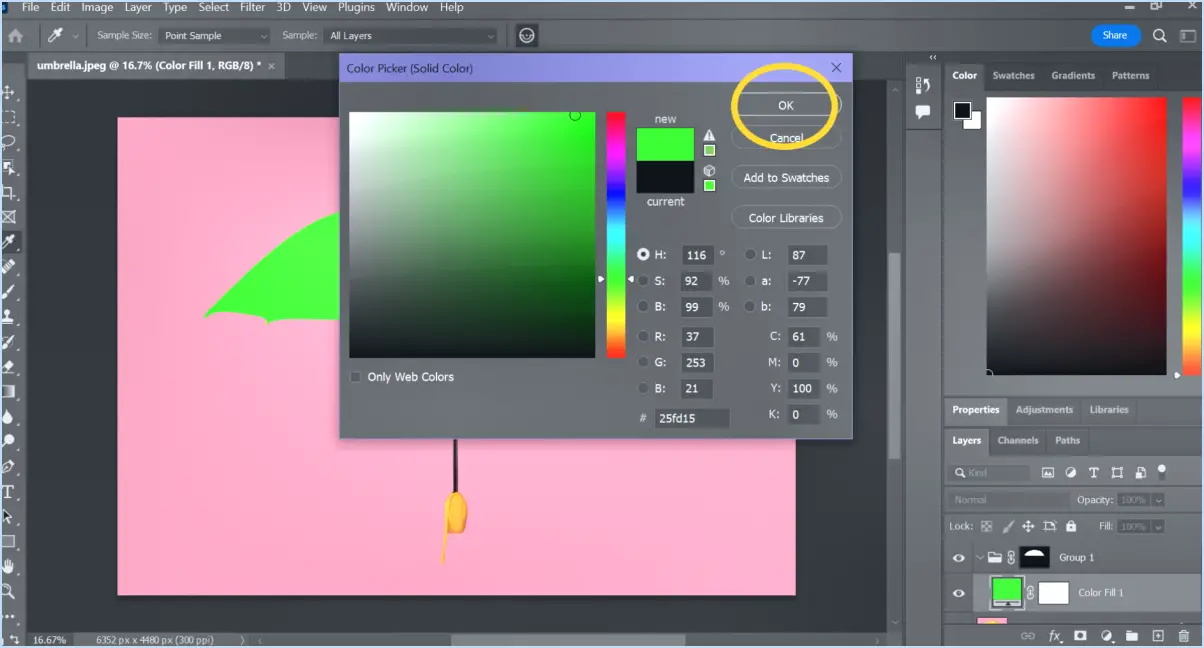 Comment faire correspondre des couleurs exactes dans photoshop?