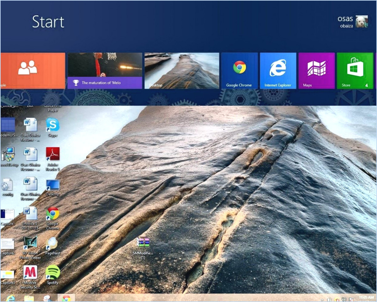 Comment faire pour que l'écran de démarrage ne soit pas épinglé dans Windows 8?