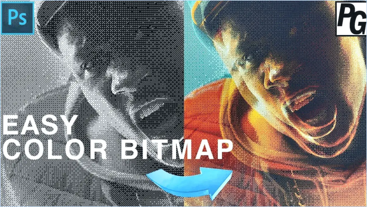 Comment faire un bitmap couleur dans photoshop?