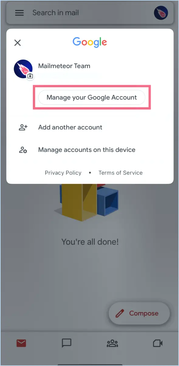 Comment modifier mon compte Gmail de professionnel à personnel?