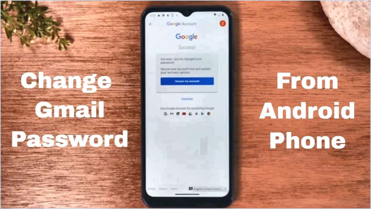 Comment modifier votre mot de passe Gmail?