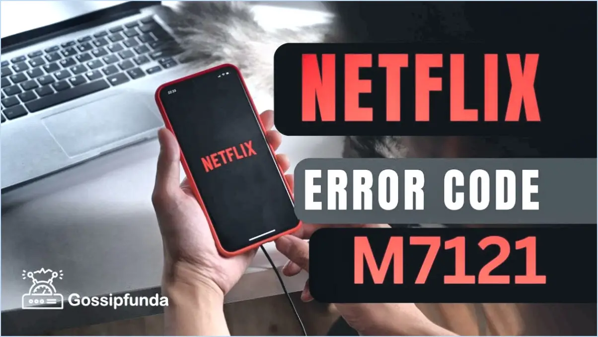 Comment réparer le code d'erreur netflix m7121 dans windows pc steps?
