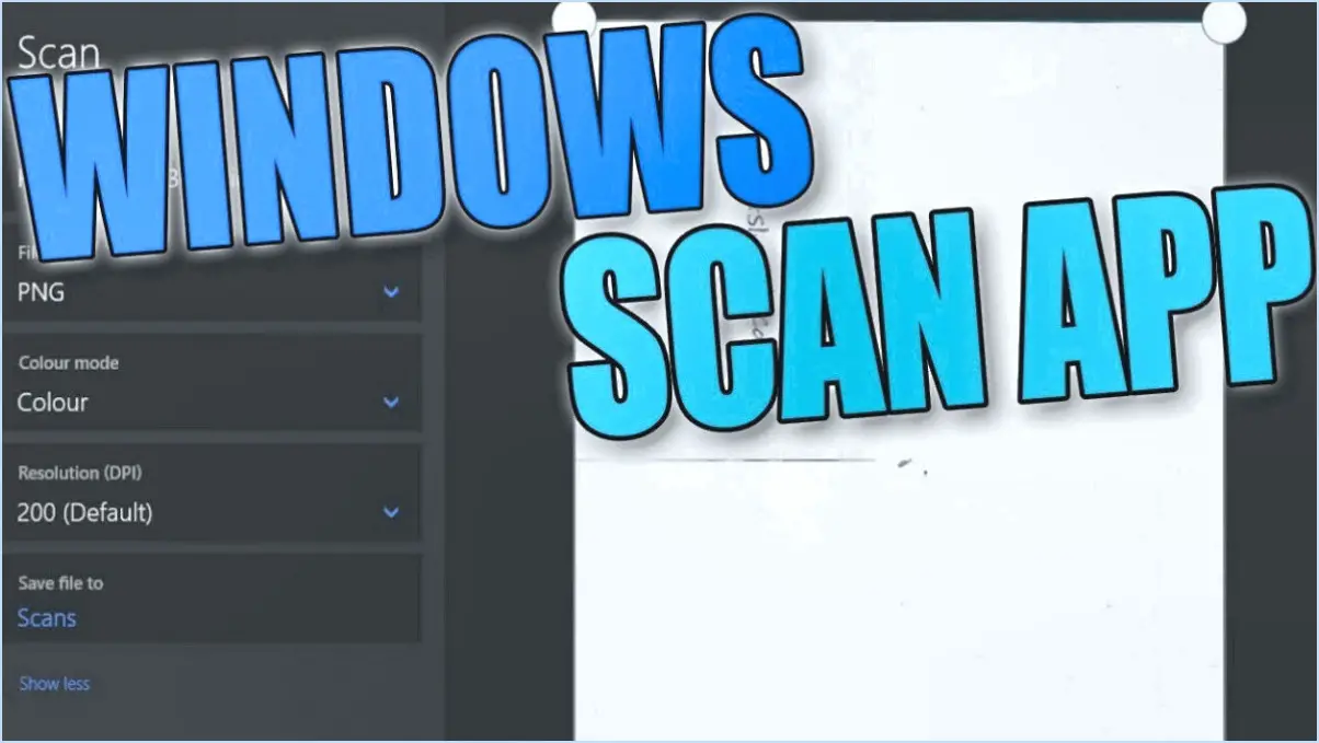 Comment scanner dans windows 10?