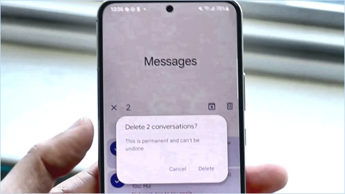 Comment supprimer des messages texte sur android sans geler?