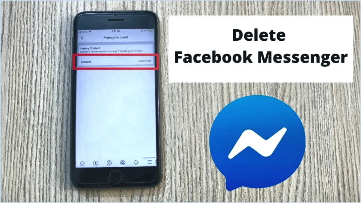 Comment supprimer Facebook Messenger de mon iPhone?