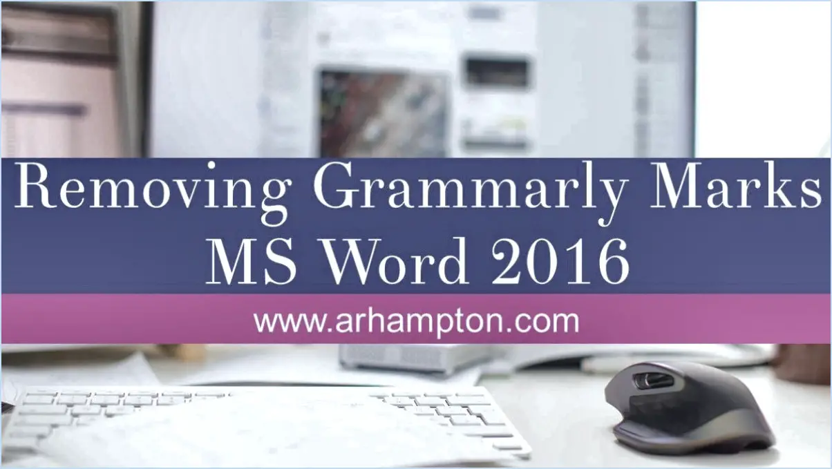 Comment supprimer Grammarly de Word?