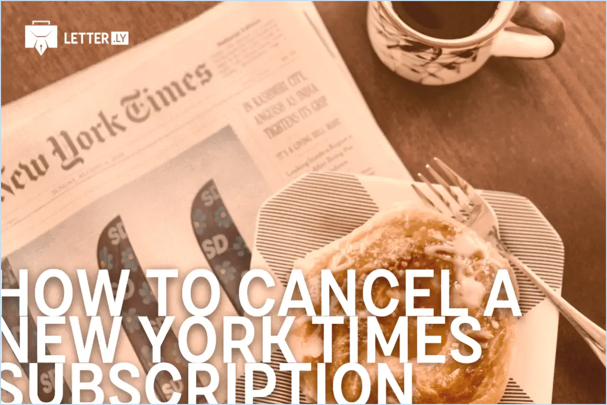 Comment supprimer le compte du new york times?
