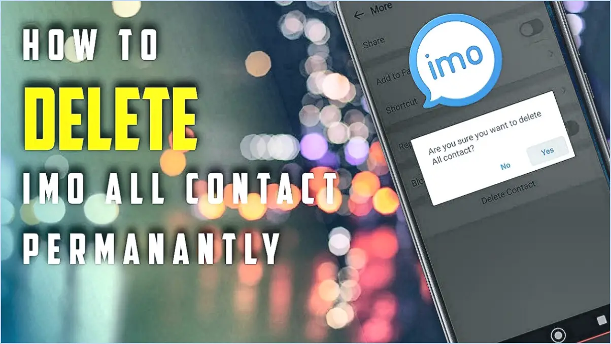 Comment supprimer les contacts imo sur un téléphone Android?